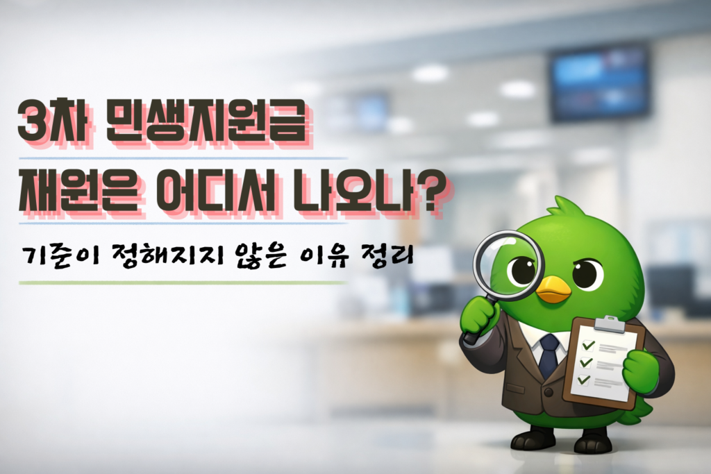 3차 민생지원금 재원은 어디서 나오나?