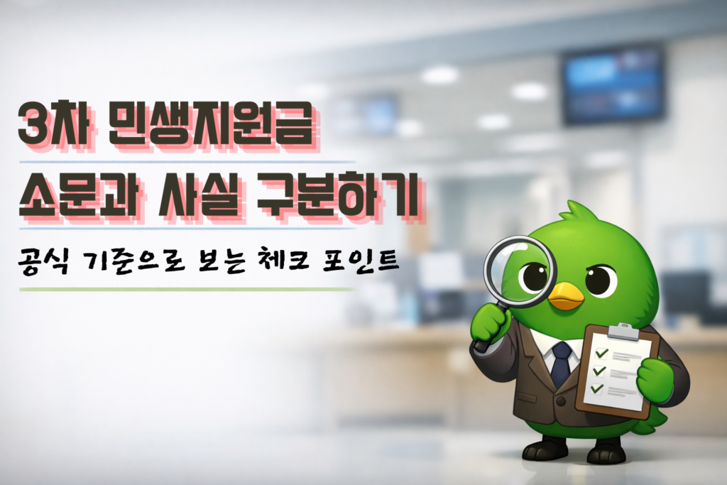 3차 민생지원금 소문과 사실 구분하기
