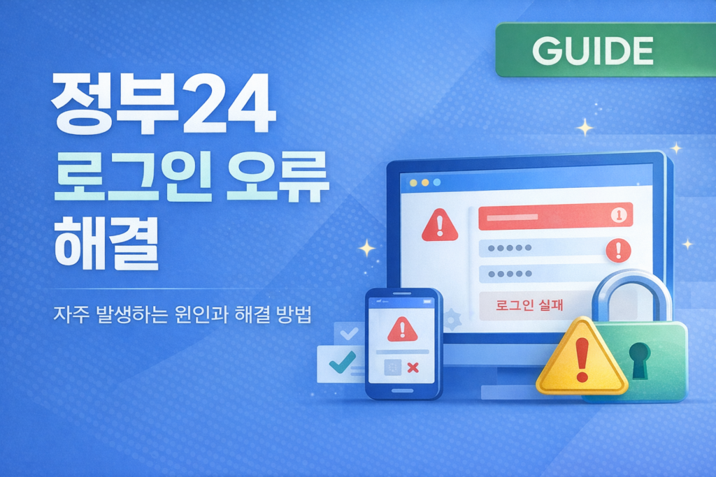 정부 24 로그인 오류 해결